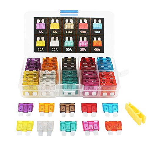 EEFUN CAR Fuse Set 80 PCS Assorted Standard Blade Fuse Used for Auto, Car, Truck, SUV, Home (3/5/7.5/10/15/20/25/30/35/40 AMP Replacement Fuse)
