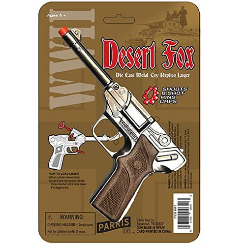 Desert Fox Gonher Die Cast Metal Toy Cap Gun 8 Shot Replica German