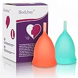 Bodybay Menstrual Cup，Set of 2 Periods Kit with FDA Registered，Best Feminine Alternative Protection to Tampons and Cloth Sanitary Napkins (Large)