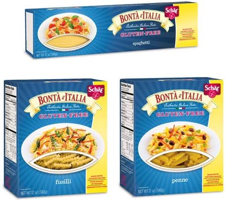 Schar - Gluten Free Italian Pasta Variety Pack - Fusilli, Penne, Spaghetti