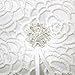 15*15cm Floral Rhinestone Bridal Wedding Ceremony Pocket Ring Bearer Pillow Cushion with Satin Ribbons