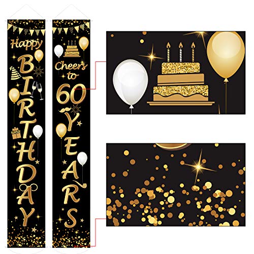 2-Pieces-40th-Birthday-Party-Decorations-Cheers-to-40-Years-Banner-40th-Party-Decorations-Welcome-Porch-Sign-for-40-Years-Birthday-Supplies-40th-Birthday
