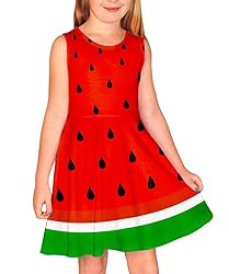 Remimi Kids Girl Watermelon Sleeveless Dresses