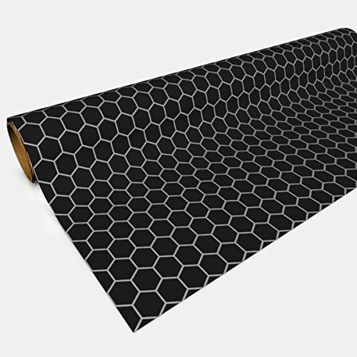 Black Gaming Paper 1in Hexes 30in x 12ft 1 Roll