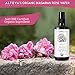 Alteya Organics Rose Water USDA Certified Organic Facial Toner, 3.4 Fl Oz/100mL Pure Bulgarian Rosa Damascena Flower Water, Award-Winning Moisturizer Miron Biophotonic Glass Spray Bottle