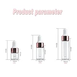 50 Pcs Mini Glass Dropper Bottle 5ml Clear Glass
