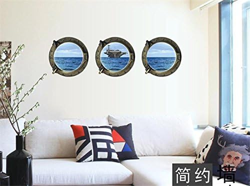 Zieast 3D aircraft carrier Home Living Bedroom Decor Removable Wall Stickers Decal Decoration muraux Autocollant Wandtattoos Wandbilder