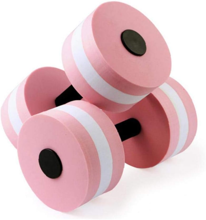 2PC Floating Dumbbells On The Water Swimming Water Supplies Pool Toys Pink