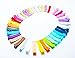 ColorBeBe - Set of 40 Ribbon Lined Single Prong Alligator Clips (Assorted Color) JC-012