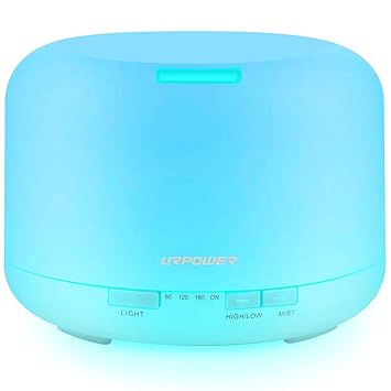 Amazon Com Urpower Upgraded 500ml Essential Oil Diffuser Humidifiers Ultrasonic Aromatherapy Diffusers With 4 Timer Settings And Waterless Auto Shut Off For Home Office Living Room Yoga Spa Home Kitchen