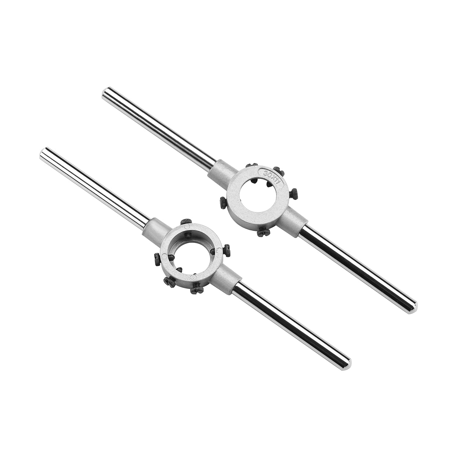 Utoolmart Die Stock Handle Wrench 30mm × 11mm M10-M11 Metric Round Die Holder 2pcs