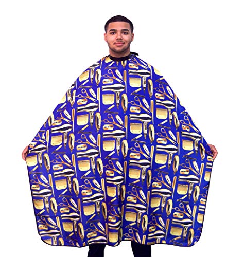 King Midas Haircutting Cape Professional Barber Cape (Blue)