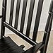B&Z KD-22B Black Wood Rocking Chairs Adult Patio Carved Vintage Outdoor Indoor