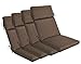 BOSSIMA Indoor Outdoor High Back Chair Cushions Replacement Patio Chair Seat Cushions Set of 4 Brown