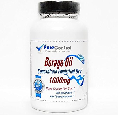 Borage Oil Concentrate Emulsified Dry 1000mg // 100 Capsules // Pure // by PureControl Supplements