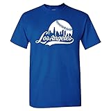 Los Angeles City Baseball Skyline Men's Fan T-Shirt