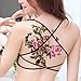 TAFLY Tree Peony Flower and Bird Large Temporary Tattoo Body Back Sticker Fake Transfer Tattoos 2 Sheets
