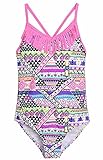 Attraco Big Girls Fringe Geometric Splice One Piece Swimsuit Swimwear Size 14