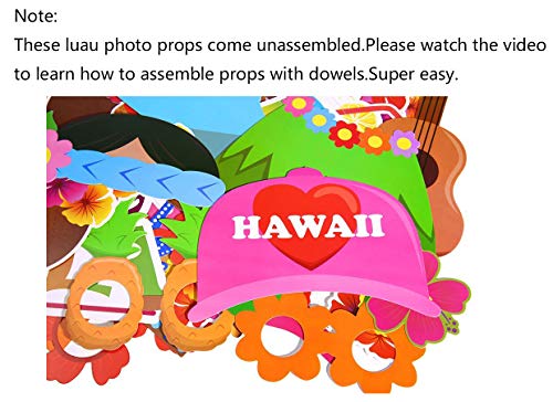 2 60pcs+Luau+Photo+Booth+Props