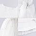 SKST Flower Girl Dress Lace, Baptism Dress Knee-Length Tutu Wedding Party White Princess Skirt for Toddler Baby Girl (4)