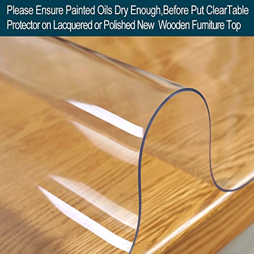 1.5mm Thick 24 x 48 Clear Vinyl Blotter Mat Table Protector Plastic