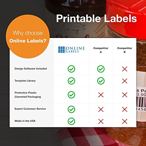 Online Labels - 3" x 2" Rectangle Labels - Pack of 1,000 Labels, 100 Sheets - Inkjet/Laser Printer