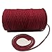 Burgundy Macrame Cotton Cord Rope for Macrame Wall Hanging Plant Hanger Craft Making Knitting Cord Rope 3mm 109 Yard (3mm Burgundy)