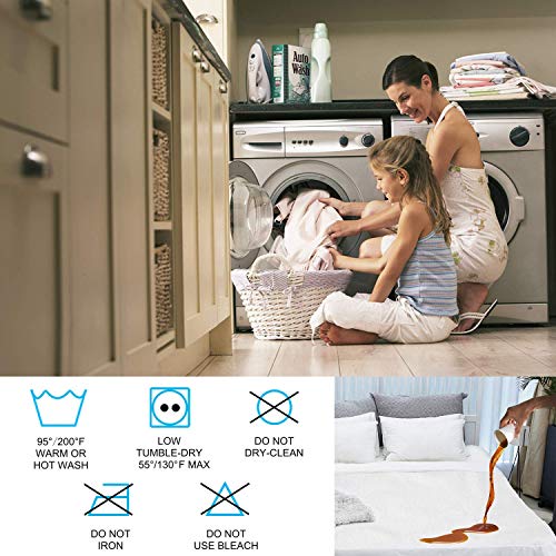 SHEEPPING Premium Bed Bug Mattress Encasement Full Size - Waterproof Zippered Encasement Mattress Protector - Breathable Noiseless and Hypoallergenic (Fits 10". H) - 54"x 75" - Thumbnail 6