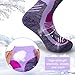 Zacro 2 Pair Ski Socks for Women - Thicken and Lengthen Outdoor Skiing Socks, Snowboard Socks for Skiing or Snowboarding, Size: US 5-7 (Purple)