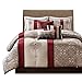 Madison Park Comforter Faux Silk-Traditional Luxurious Jacquard Design All Season Set, Matching Bed Skirt, Decorative Pillows, King(104