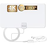 [2021 Updated] TV Antenna HD Digital Amplified for TV Indoor with Signal Amplifier 200+ Mile 4K HDTV Freeview Aerial for Loca