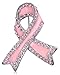 Bling Jewelry Pink Crystal Enamel Breast Cancer Ribbon Pin Gold Plated