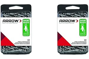 ARROW 1851 Arrow Fastener RSA3/16IP Short Aluminum 3/16-Inch Rivets, 50-Pack - 2 Pack