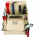 CLC Custom Leathercraft 178234 Carpenter's Nail and Tool Bag Reversed Top Grain, 8-Pocket