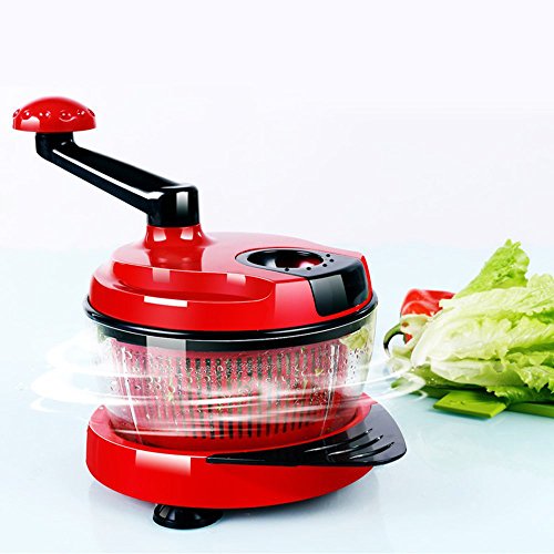 HONGJING Manual Food Processor Hand Powered Chopper Multi Vegetable