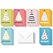 Best Paper Greetings Birthday Card - 48-Pack Birthday Cards Box Set, Happy Birthday Cards - Party Hats Designs Birthday Card Bulk, Envelopes Included, 4 x 6 Inches