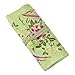 SuoSuo Jewelry Roll,Travel Jewelry Roll Bag,Silk Embroidery Brocade Jewelry Organizer Case with Tie Close,Light Green Flower