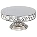 Amalfi Decor 12 Inch Cake Stand, Dessert Cupcake Pastry Candy Display Plate for Wedding Event Birthday Party, Round Metal Pedestal Holder, Silver