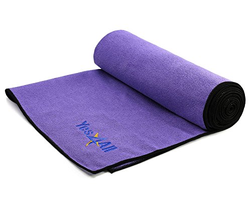 UPC 616320918750, Yes4All Yoga Towel For Hot Yoga - Purple/Black - ²ZV7UZ