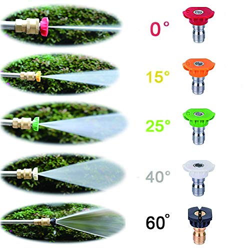 image for AgiiMan Pressure Washer Extension Spray Wand - 4000 psi 5 Tips 180 Deg