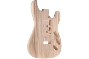 Btuty ST01-TM Unfinished Handcrafted Guitar Body Candlenut Wood Electric Guitar Body Guitar Barrel Replacement Parts