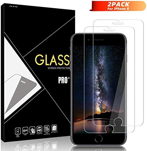 Folice Screen Protector Compatible with for iPhone 8 plus/7 Plus/6s Plus/6 Plus-2Pack 2.5D Edge Tempered Glass 0.3mm Ultra Thin 9H Hardness Anti Scratch Case Friendly