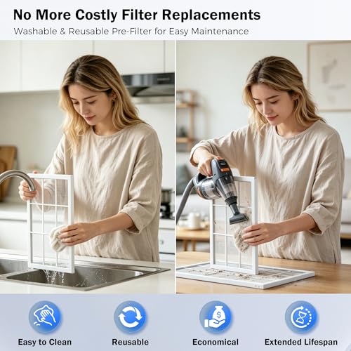 Mirvio Air Purifiers for Home Bedroom Large Room Up to 3000 Ft², HEPA Air Cleaner with Washable Double-Side Filter, PM2.5 AQI,Timer,15dB Sleep Mode for Pet, Dander, Dust, Pollen, Odors, White