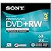 Sony 3DPW60DSR2HC 3-Pack 8cm DVD+RW Double Sided with Hangtab