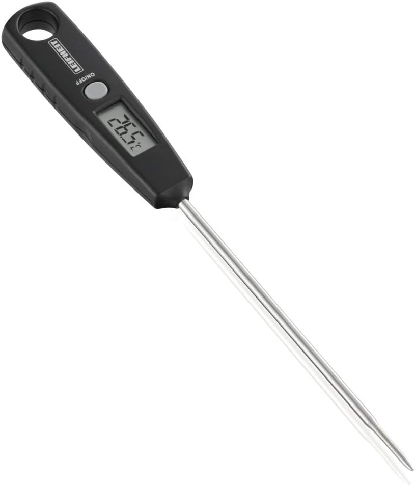 Leifheit digitales Küchenthermometer, von -45°C bis +200°C, Grillthermometer, Temperaturmessgerät für Fleisch, Flüssigkeiten oder Babynahrung, Bratenthermometer für die ideale Kerntemperatur