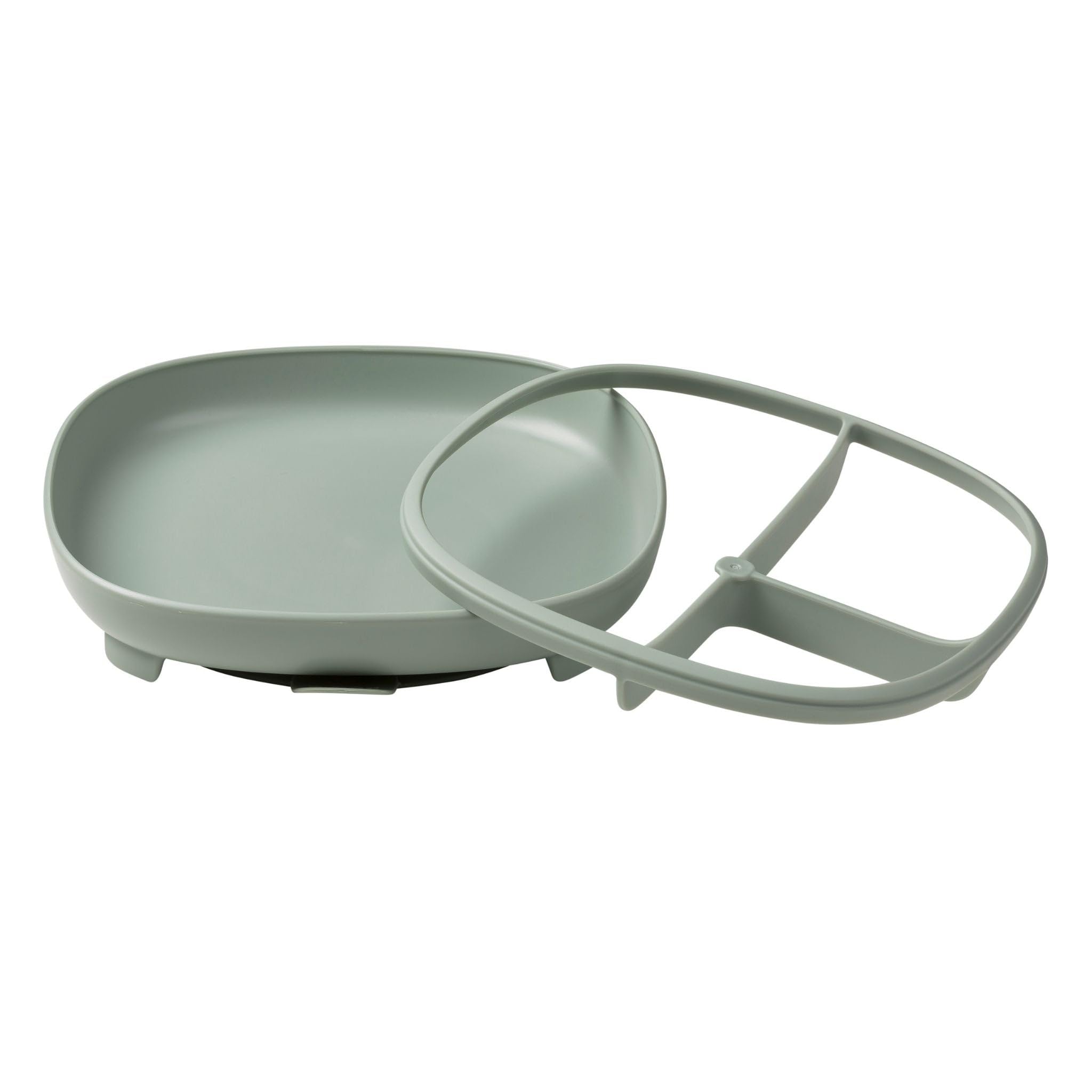 b.box 2 in 1 Suction Plate | Strong Suction Base | Removable Divider to Age up | Grows with Your Child | Curved Sides for Easy scooping | Dishwasher Safe | from 6m+