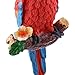 MagiDeal Simulation Parrot Bird Sculpture Wall Hanging Macaw Resin Crafts Handmade - Red #2