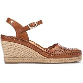 PIKOLINOS womens Wedge Sandals Leather Vila for Woman Color Brandy