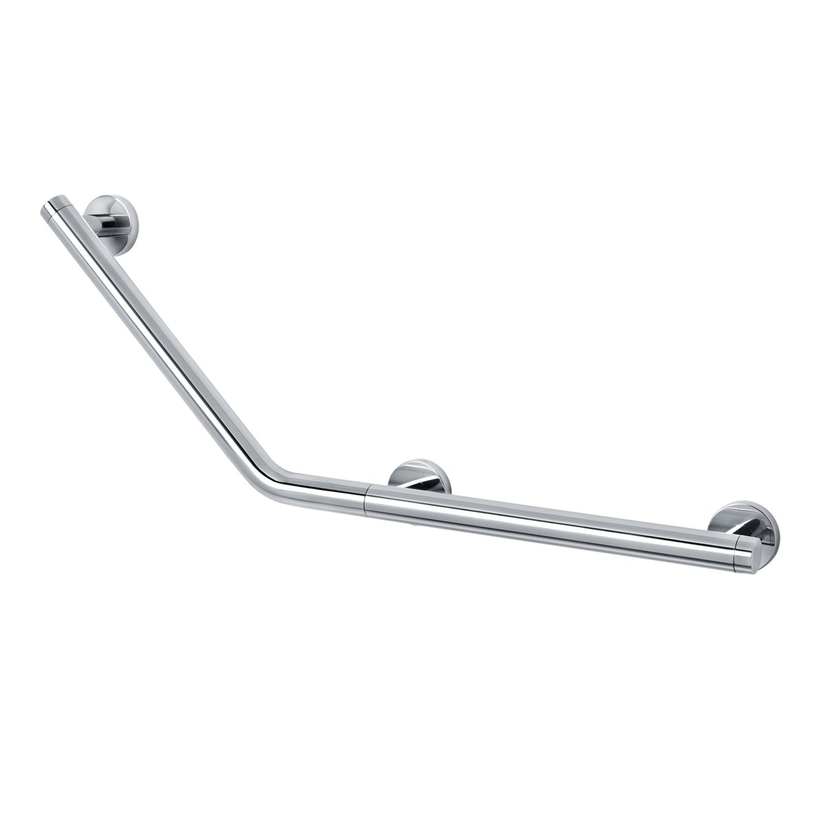 Tiger Boston Comfort & Safety 135º Grab Rail, Left Version, Stainless Steel Polished, 58.7 x 23.6 x 7 cm