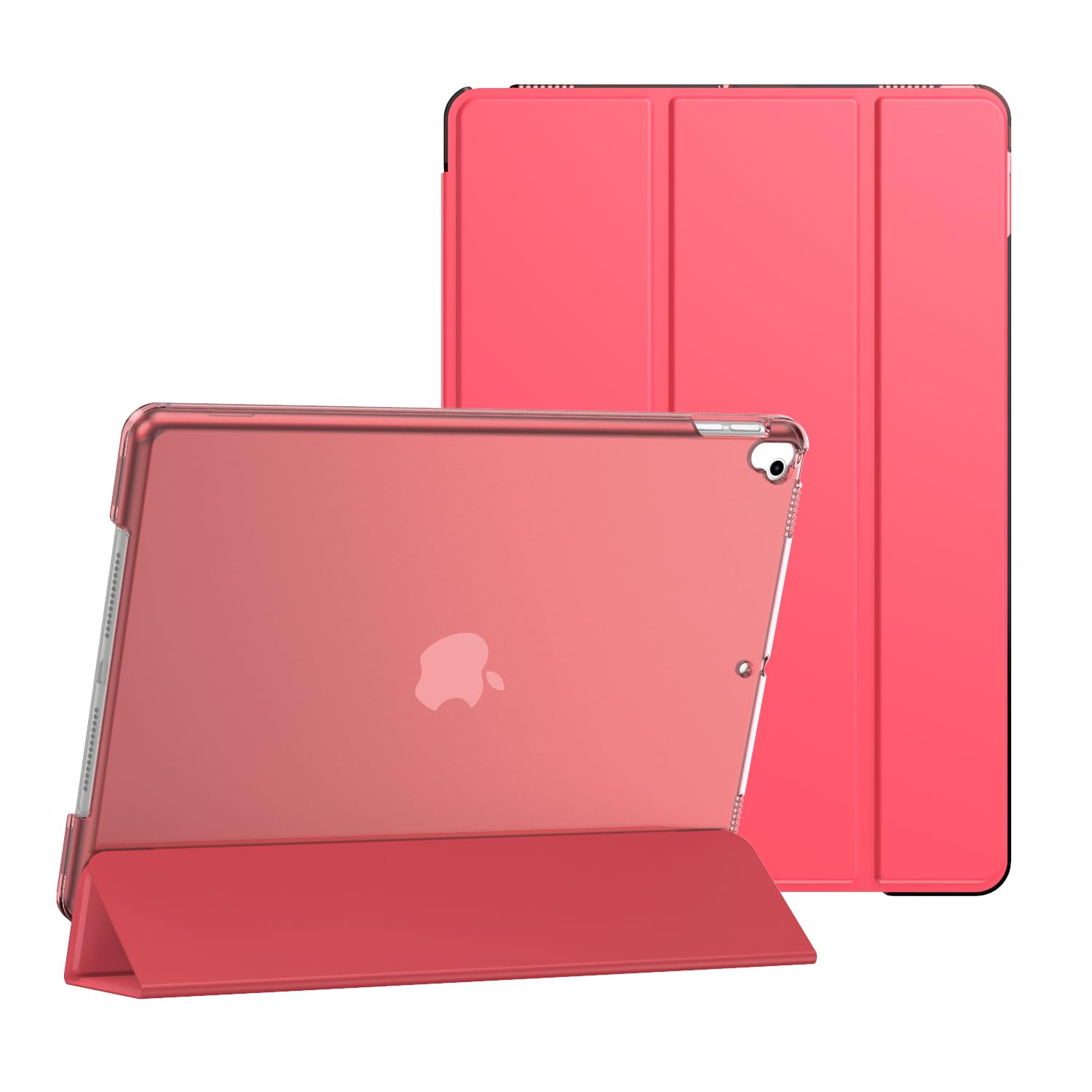 For Apple iPad 10.2 9th/8th/7th Generation Released 2021/2020/2019 Smart Magnetic Stand Cover with Auto Wake/Sleep (Red)
